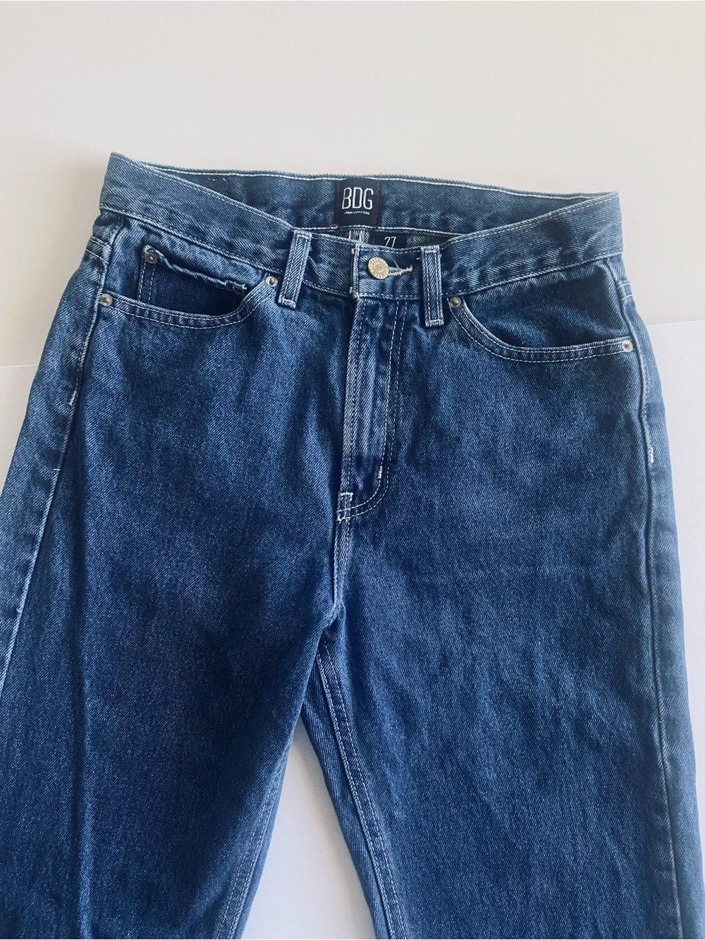 BDG Abercrombie Dark Blue Denim High Waisted Cowboy Jeans